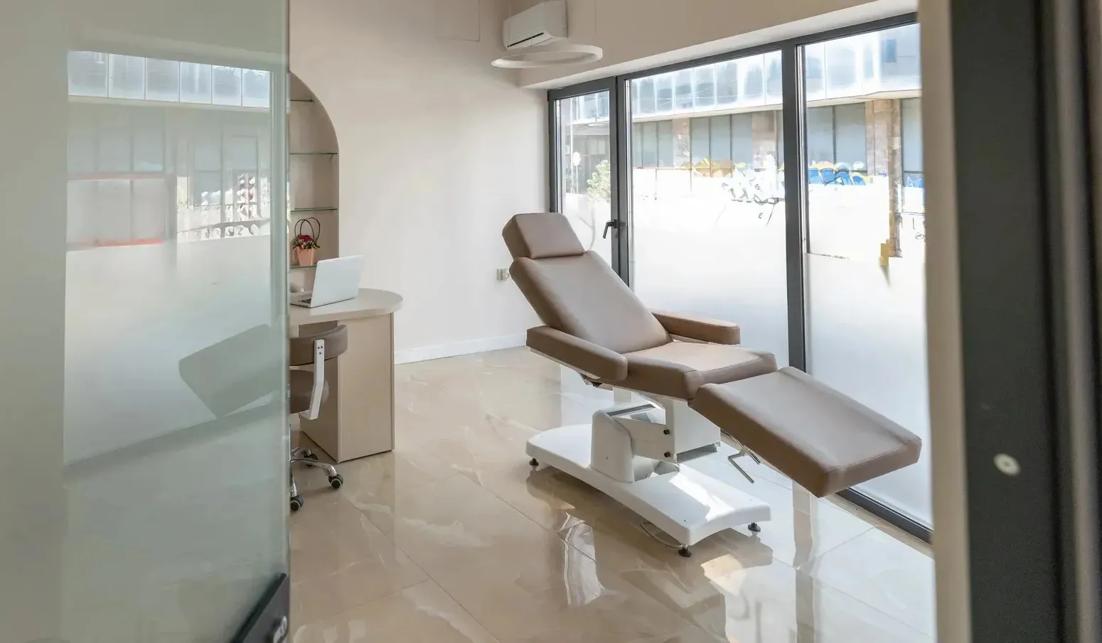 Clean, professional medical spa treatment room with neutral tones at Orion MedSpa in Burbank
