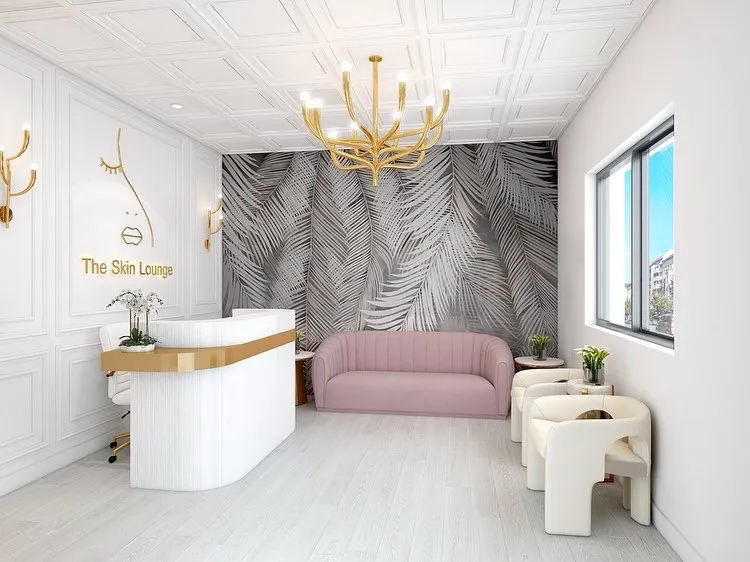 Clean, professional medical spa treatment room with neutral tones at The Skin Lounge in Chatham