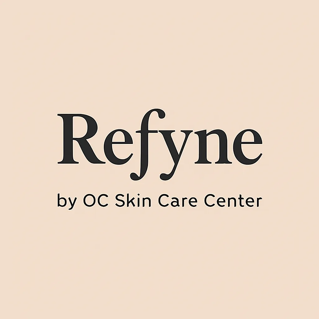 Clean, professional medical spa treatment room with neutral tones at Refyne by OC Skin Care Center in Newport Beach