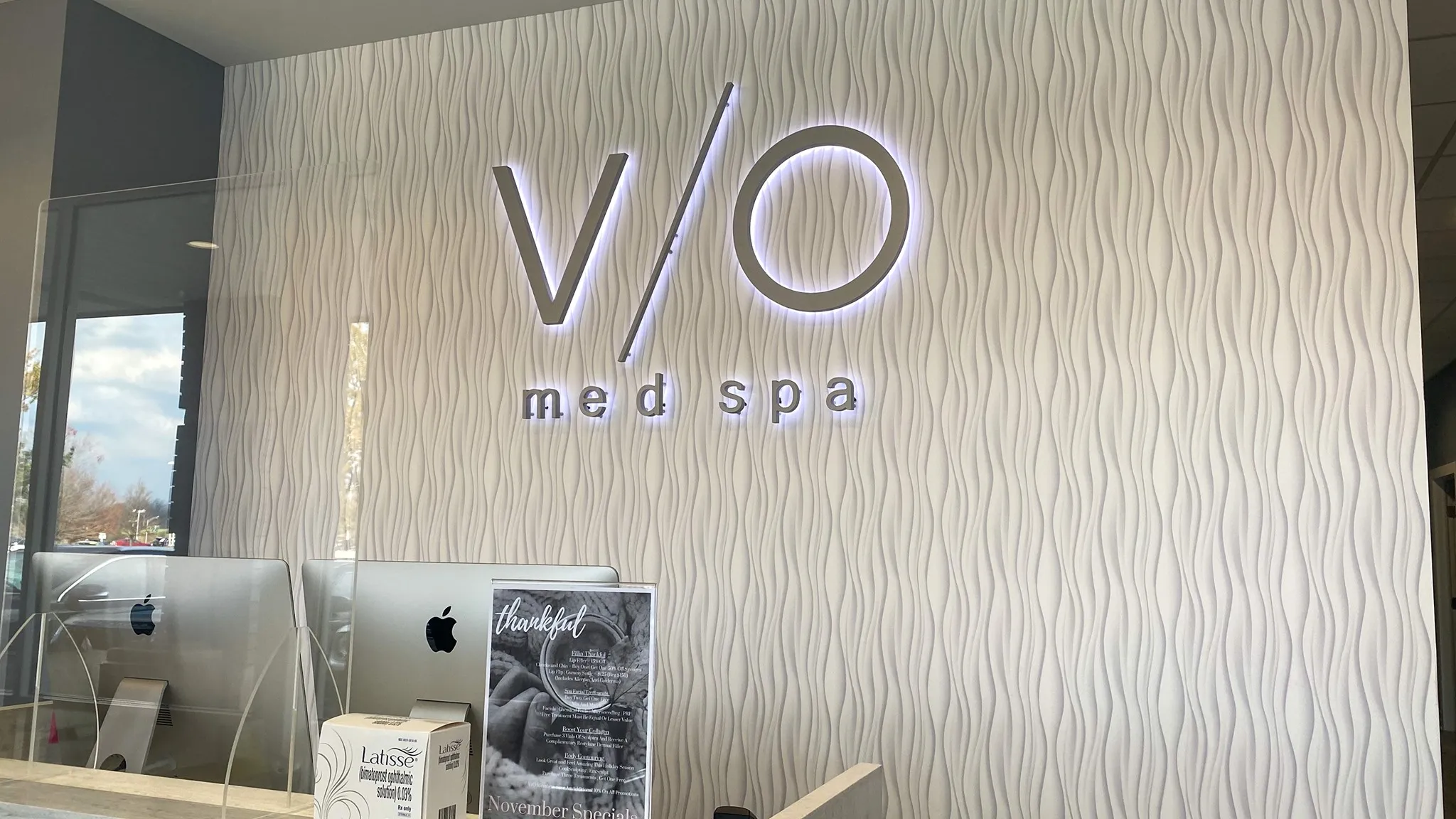 Clean, professional medical spa treatment room with neutral tones at VIO Med Spa Valrico in Valrico