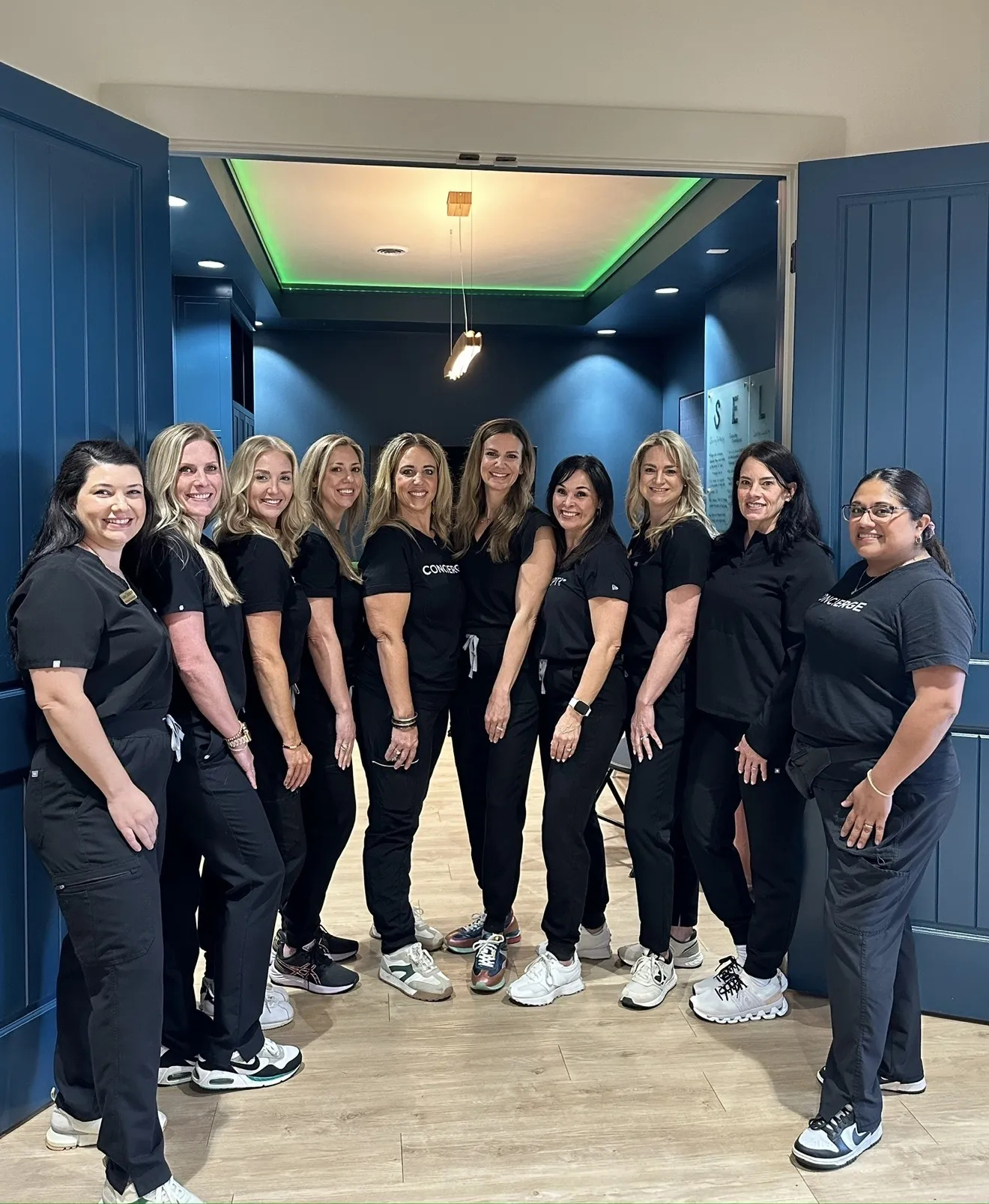 Clean, professional medical spa treatment room with neutral tones at LYV in Tyler