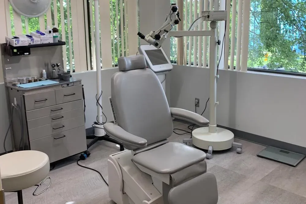 Clean, professional medical spa treatment room with neutral tones at Severn River Medspa in Severna Park