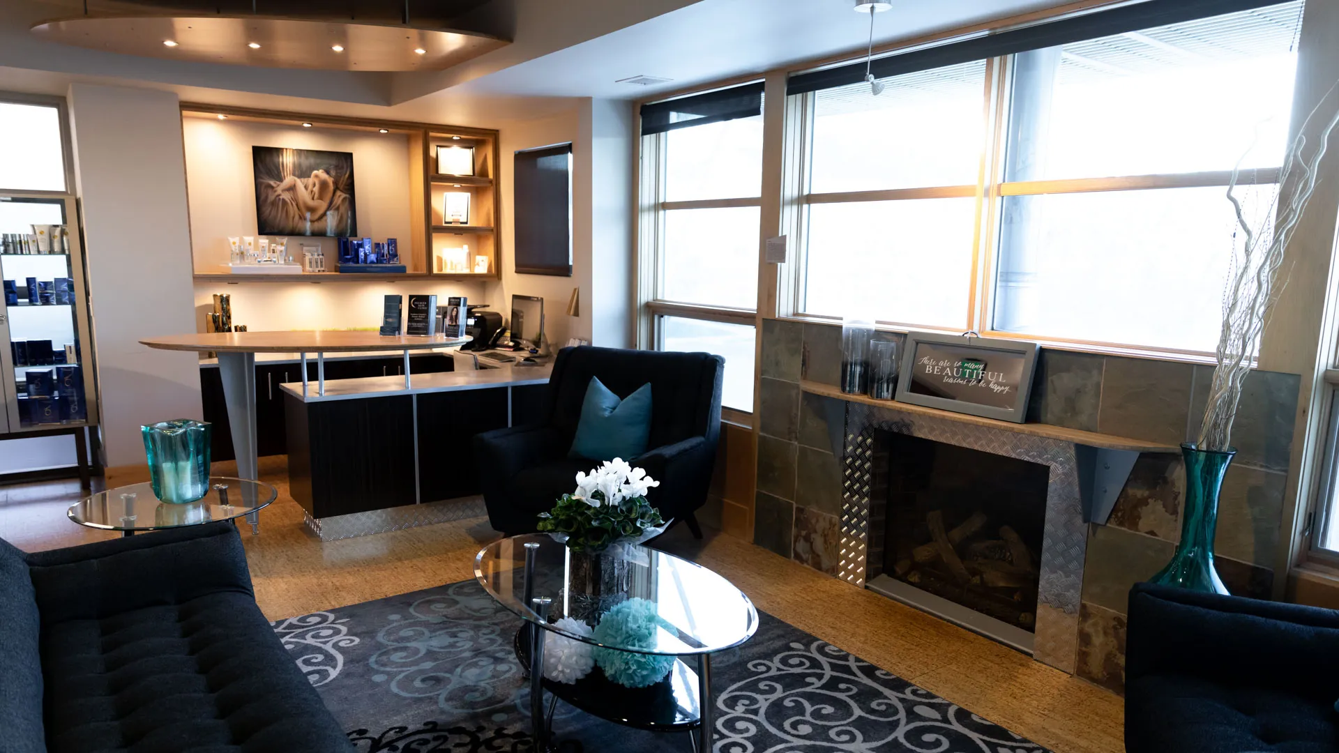 Clean, professional medical spa treatment room with neutral tones at Premier Skin Clinic in Fort Collins