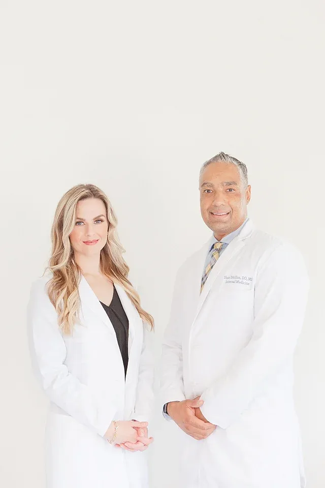 Clean, professional medical spa treatment room with neutral tones at Exordium Medical Group in Redlands
