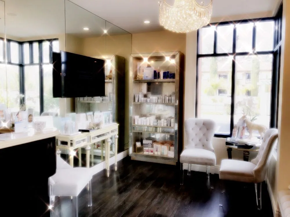 Clean, professional medical spa treatment room with neutral tones at Dolce Vita Aesthetic Medicine in Rancho Santa Fe