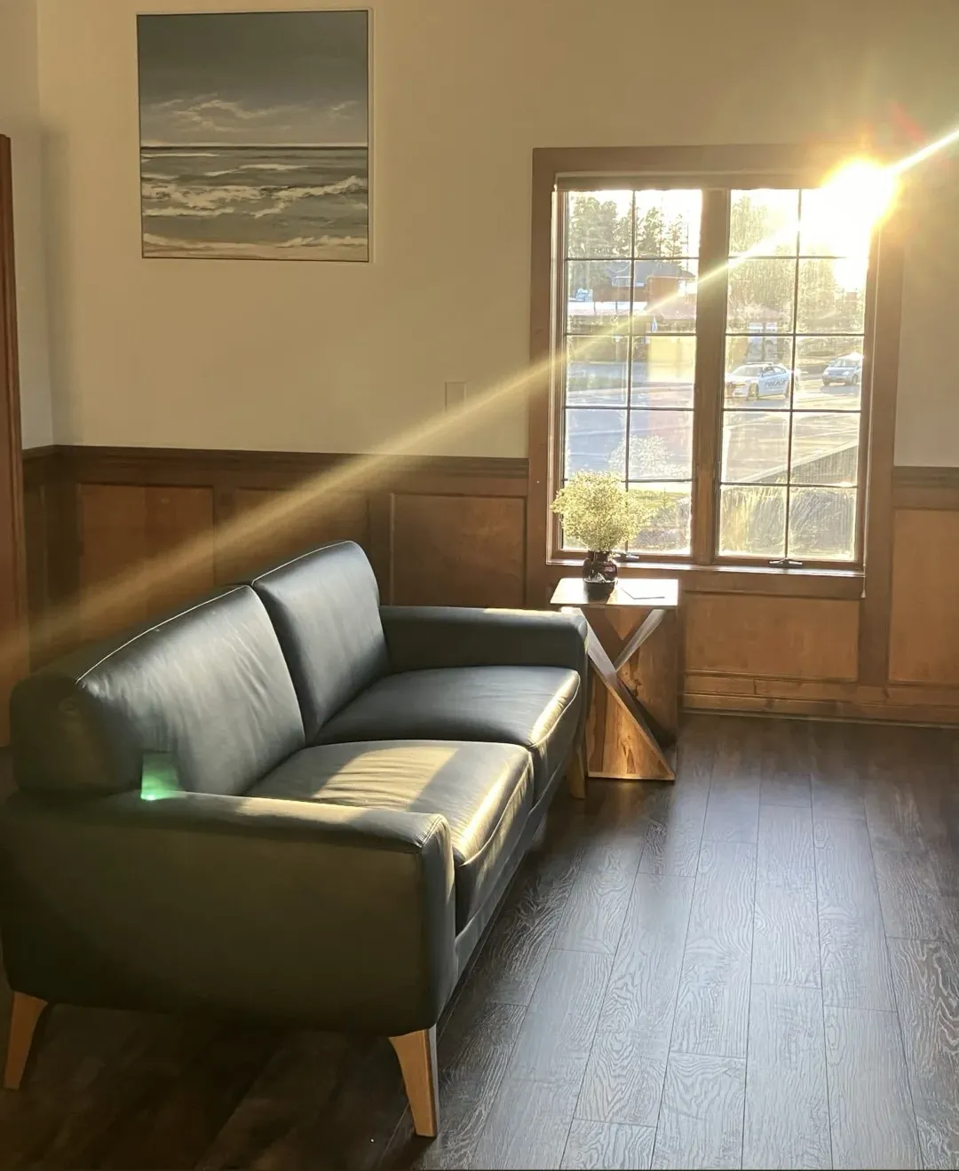 Clean, professional medical spa treatment room with neutral tones at Flathead Aesthetics and Health in Columbia Falls