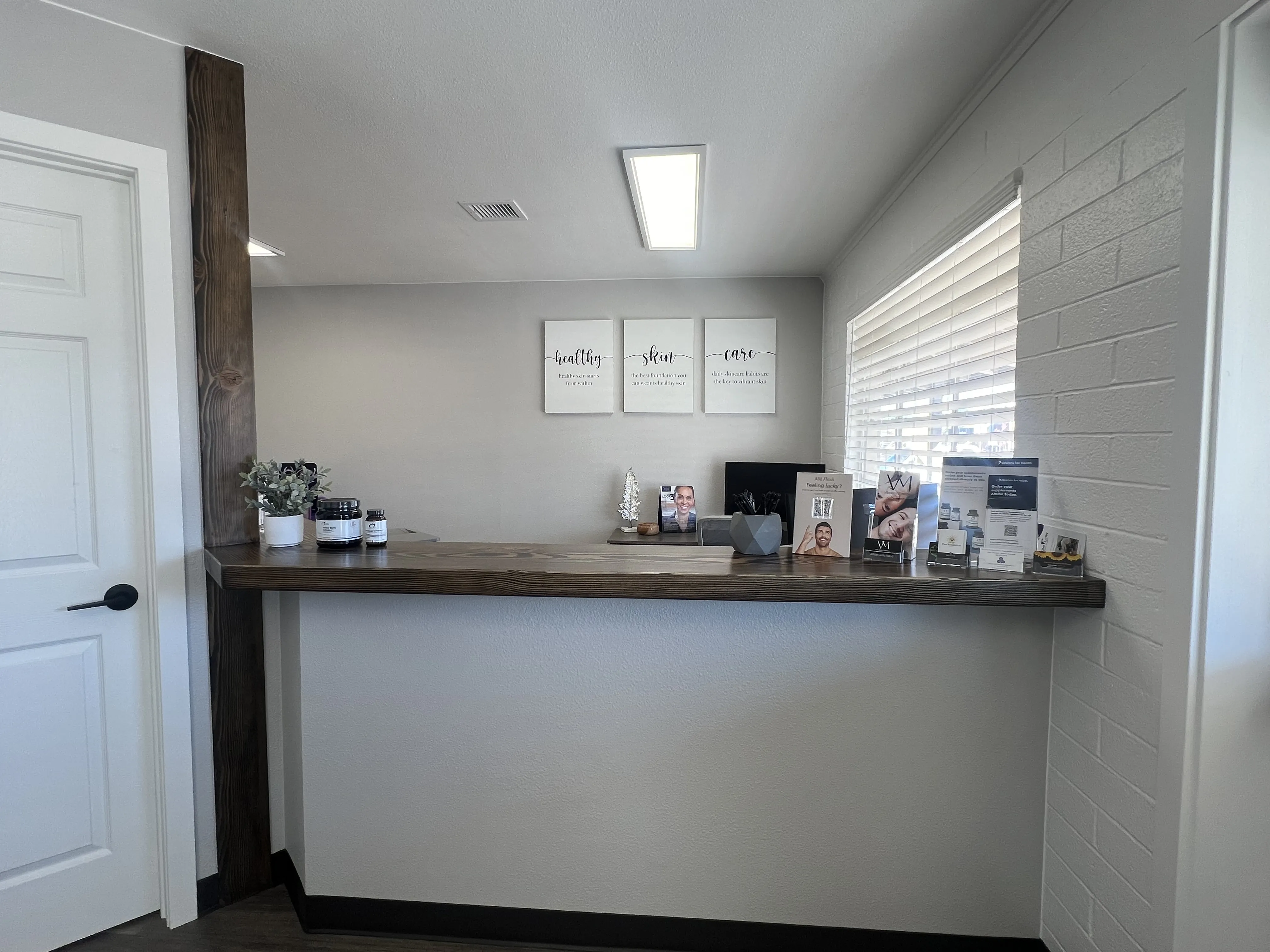 Clean, professional medical spa treatment room with neutral tones at Vibrance MedSpa LLC in Lakeside