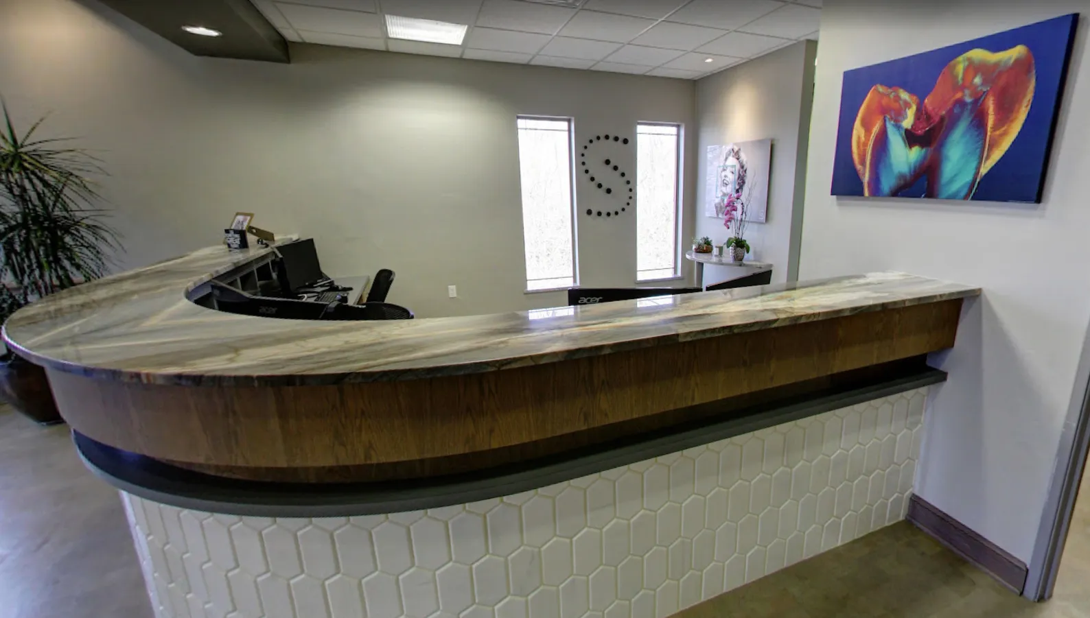 Clean, professional medical spa treatment room with neutral tones at Smile Studio in Midwest City