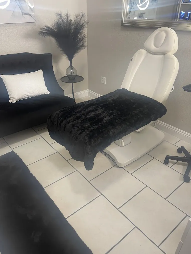 Clean, professional medical spa treatment room with neutral tones at Luscious Beauty in Washington