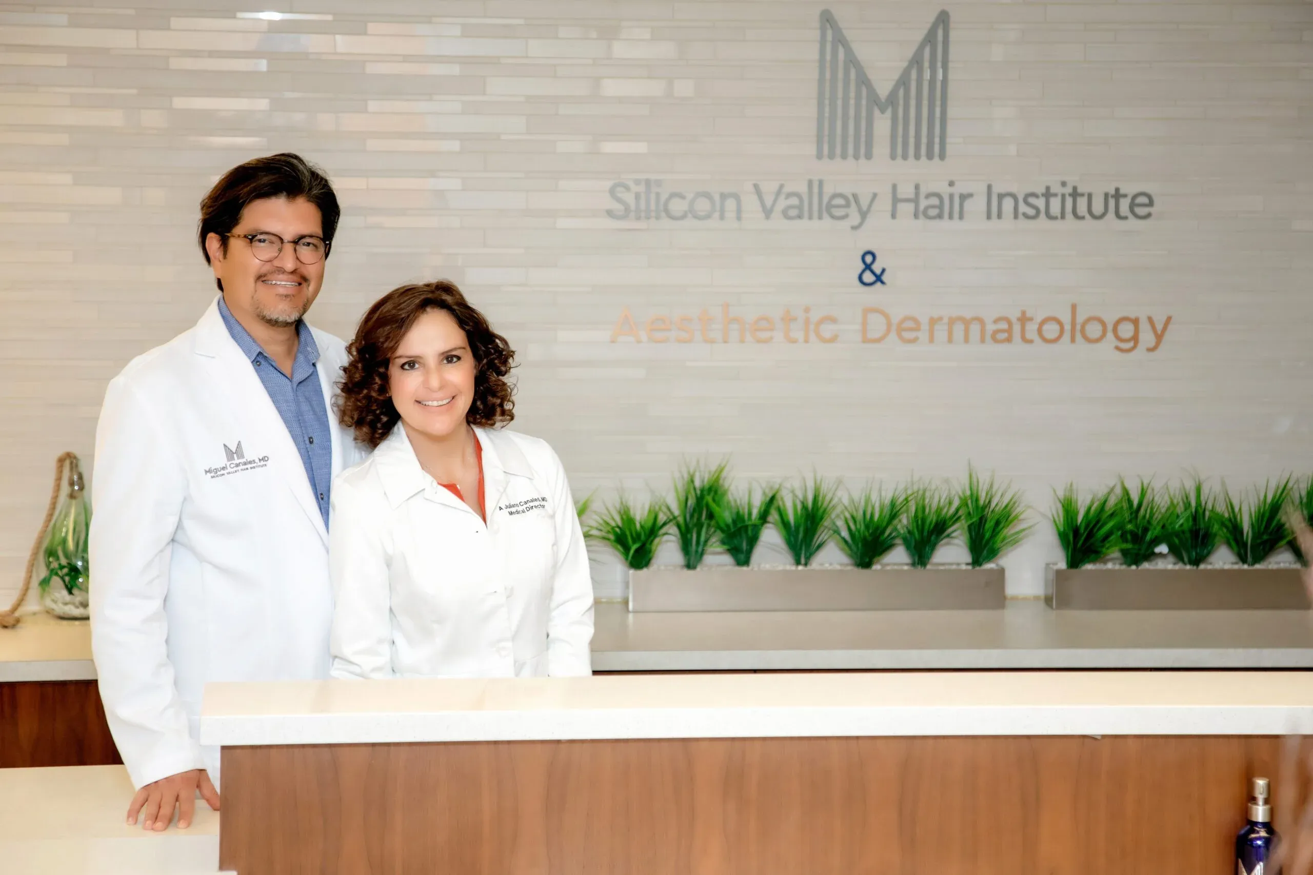 Clean, professional medical spa treatment room with neutral tones at SVHI & Aesthetic Derm in Foster City