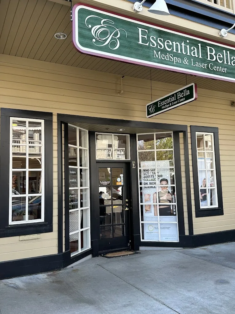 Clean, professional medical spa treatment room with neutral tones at Essential Bella Laser Med Spa in Pleasanton