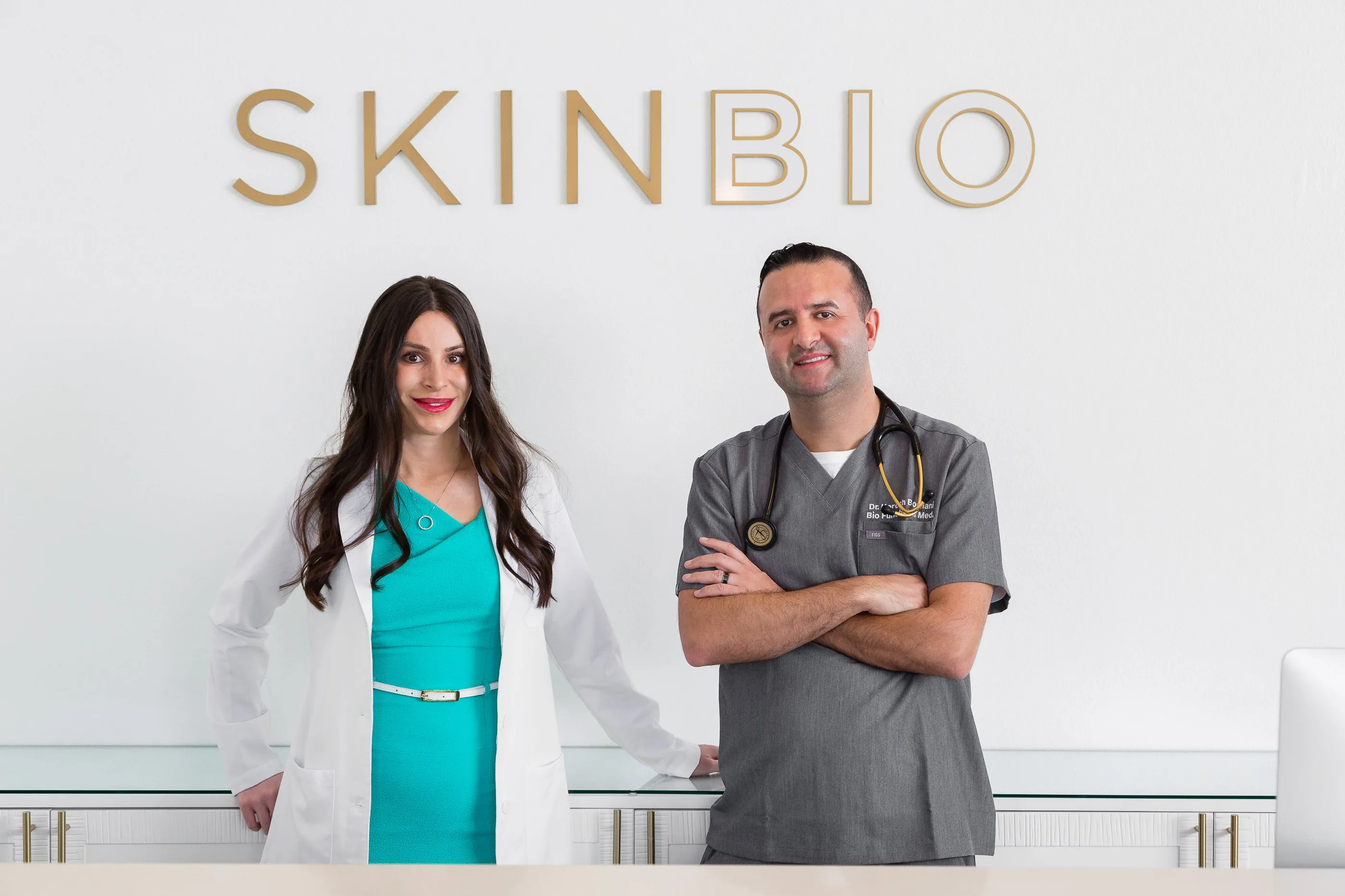 Clean, professional medical spa treatment room with neutral tones at Skin Bio in Calabasas