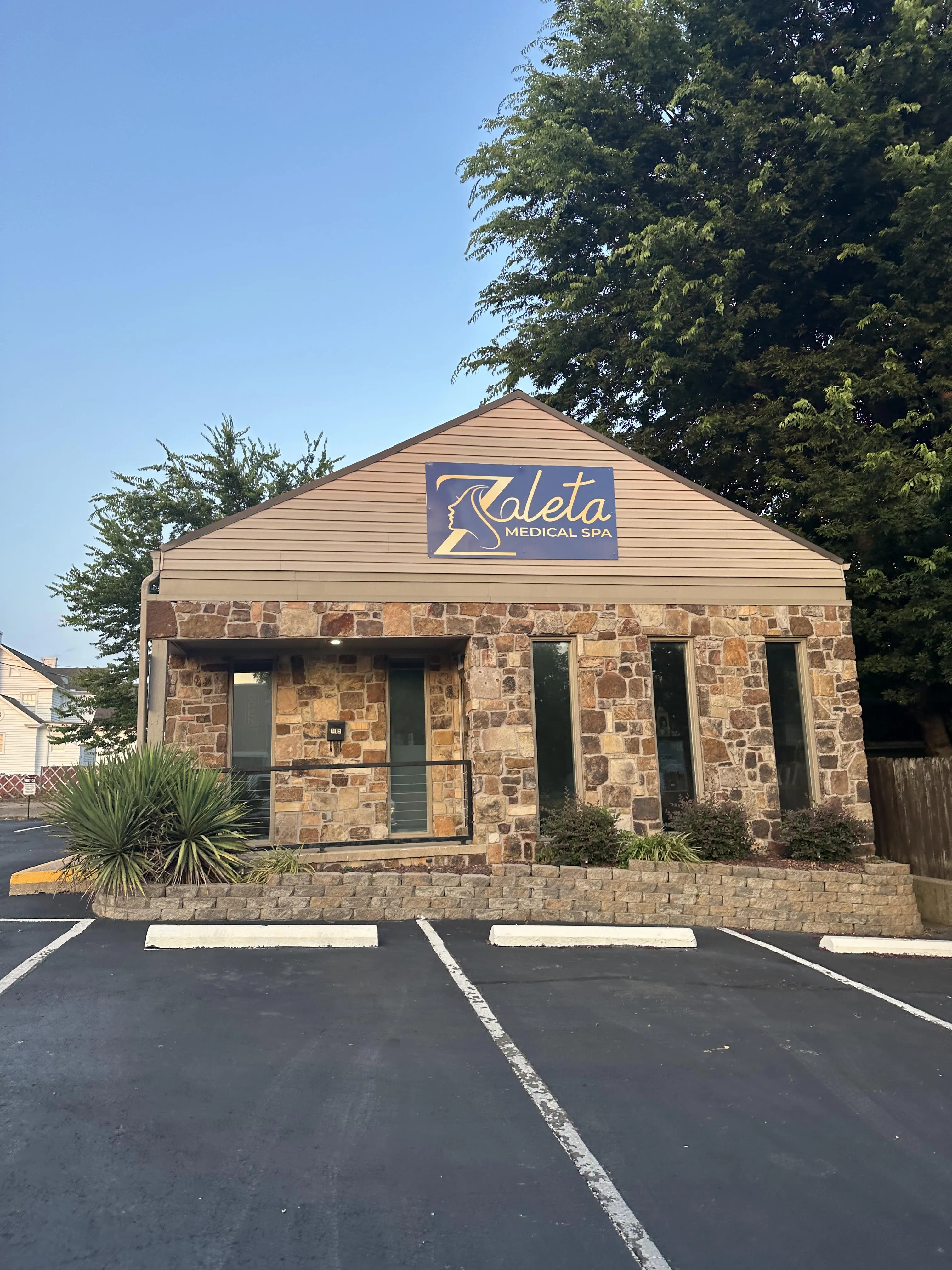 Clean, professional medical spa treatment room with neutral tones at Zaleta in Batesville