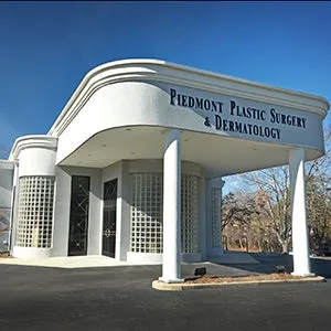 Clean, professional medical spa treatment room with neutral tones at Piedmont Plastic Surgery & Derm in Gastonia