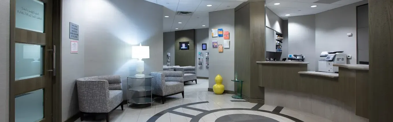 Clean, professional medical spa treatment room with neutral tones at Schweiger Dermatology- Hillsborough in Hillsborough Township