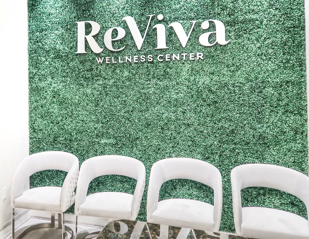 Clean, professional medical spa treatment room with neutral tones at Reviva Wellness Center in Orlando