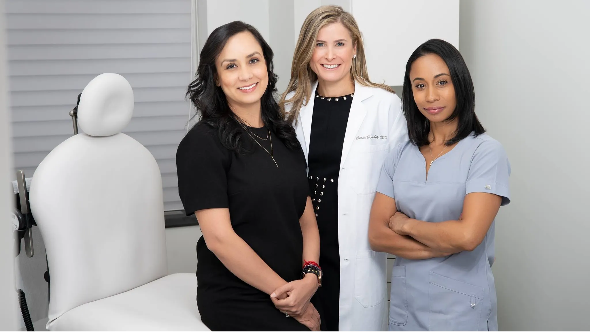 Clean, professional medical spa treatment room with neutral tones at Carin H. Gribetz, M.D., P.C. in New York