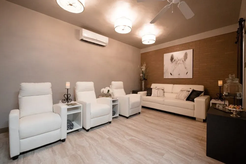 Clean, professional medical spa treatment room with neutral tones at Anazao MD in Steamboat Springs