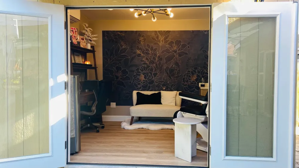 Clean, professional medical spa treatment room with neutral tones at Eternal Aesthetics & Laser in Denair