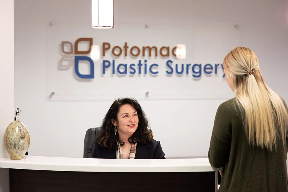 Clean, professional medical spa treatment room with neutral tones at Potomac Plastic Surgery in Washington