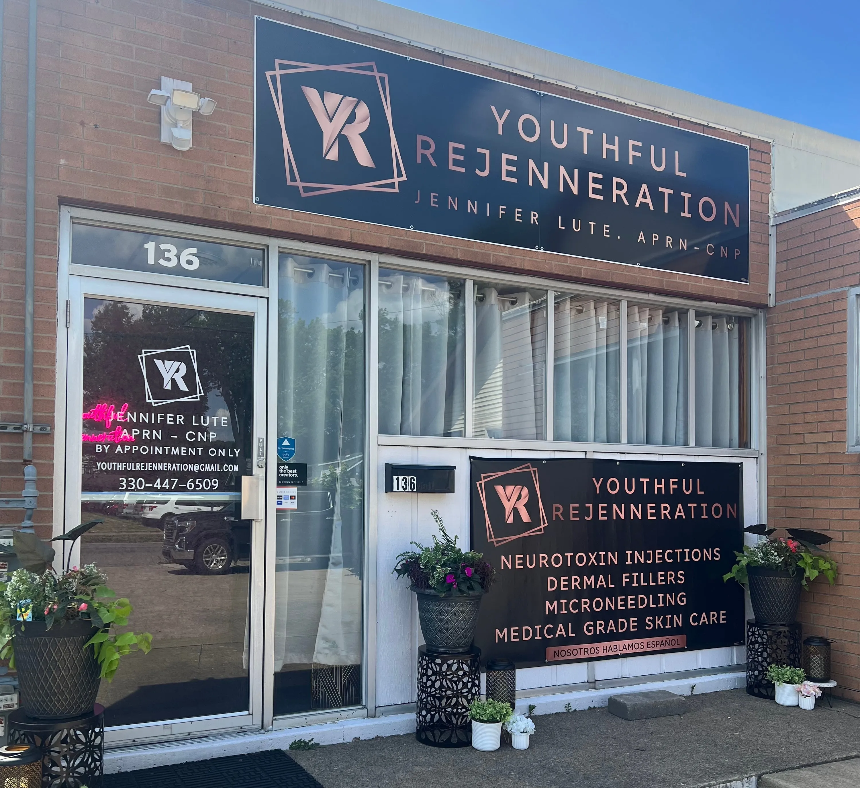 Clean, professional medical spa treatment room with neutral tones at Rejennerate Youth in New Philadelphia