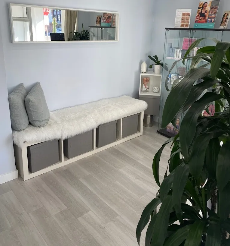 Clean, professional medical spa treatment room with neutral tones at The Laser Image Company in Redondo Beach