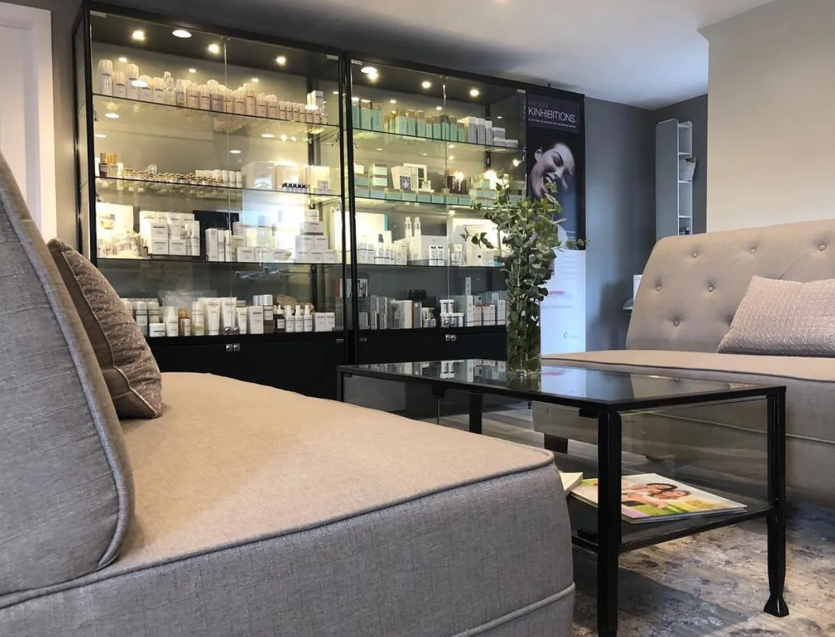Clean, professional medical spa treatment room with neutral tones at Anti-Aging Centers in West Haven