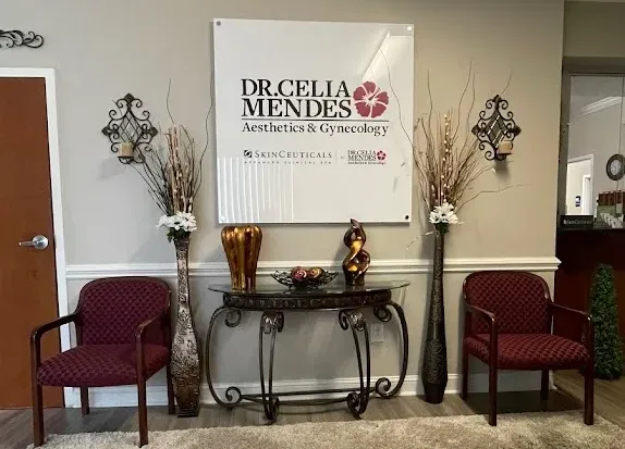 Clean, professional medical spa treatment room with neutral tones at Celia Mendes MD PA Aesthetics in Fayetteville