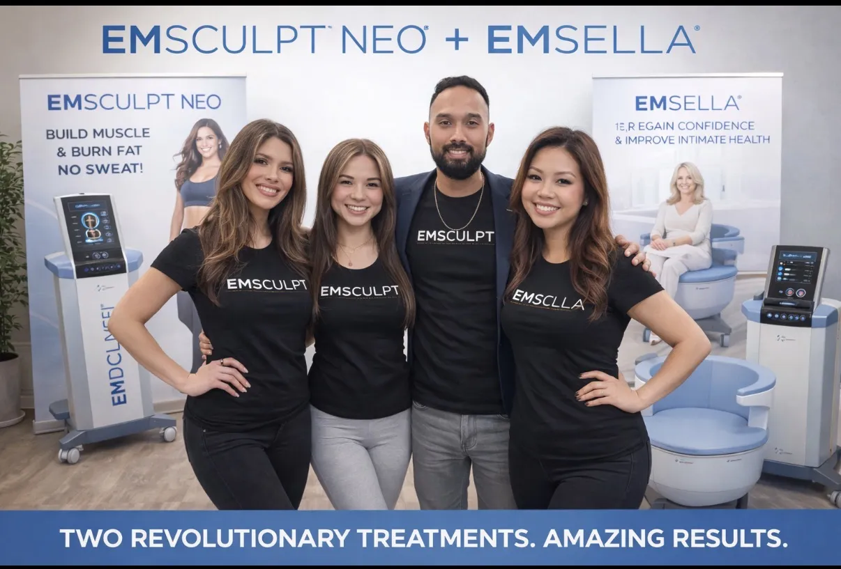 Clean, professional medical spa treatment room with neutral tones at Unity by MD in Modesto