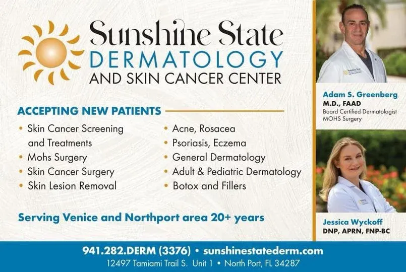 Clean, professional medical spa treatment room with neutral tones at Sunshine State Dermatology in North Port
