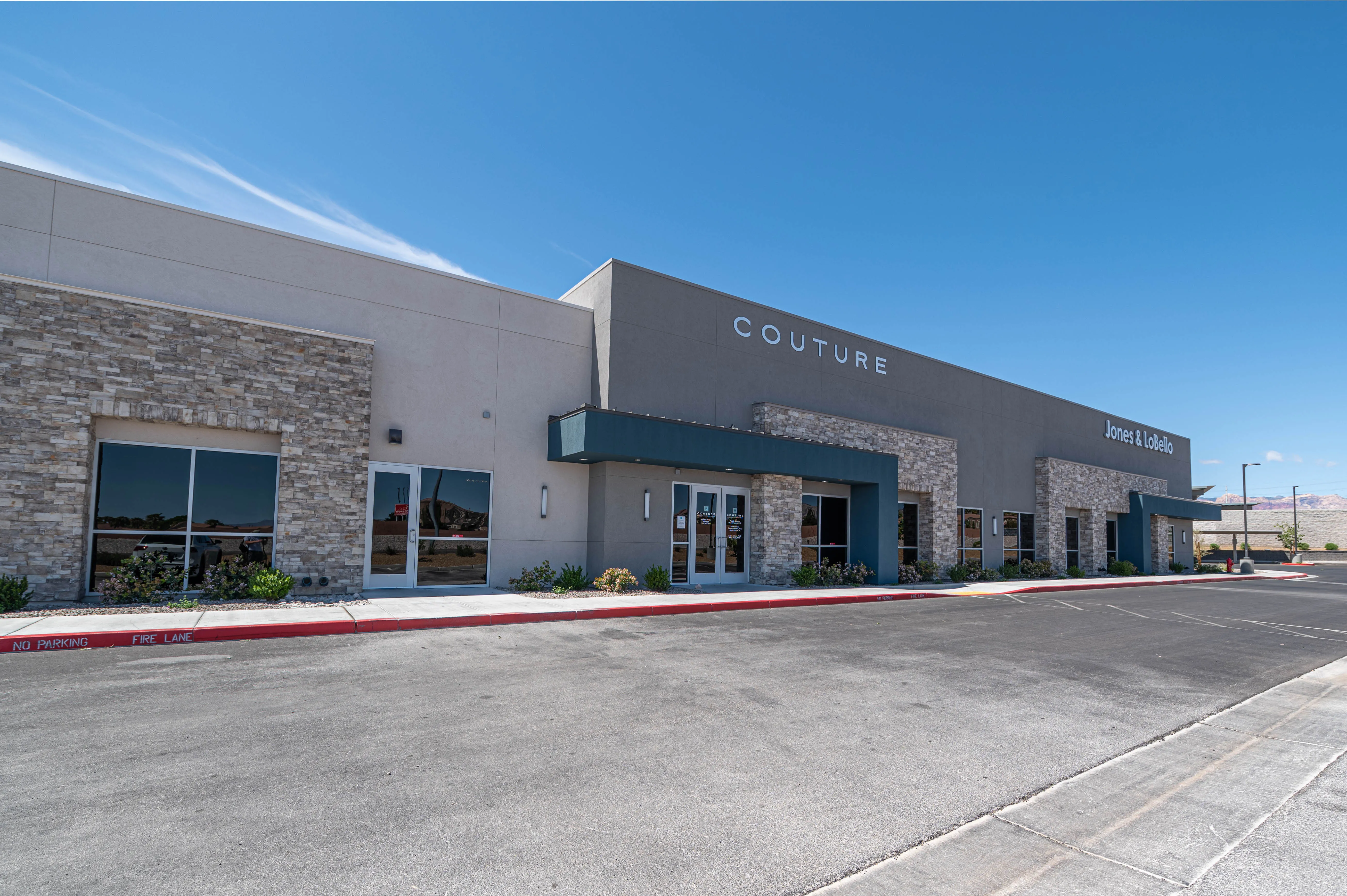 Clean, professional medical spa treatment room with neutral tones at Couture Dermatology & Plastic Surg in Las Vegas