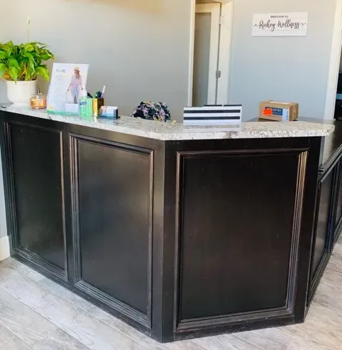 Clean, professional medical spa treatment room with neutral tones at Richey Wellness in Edmond