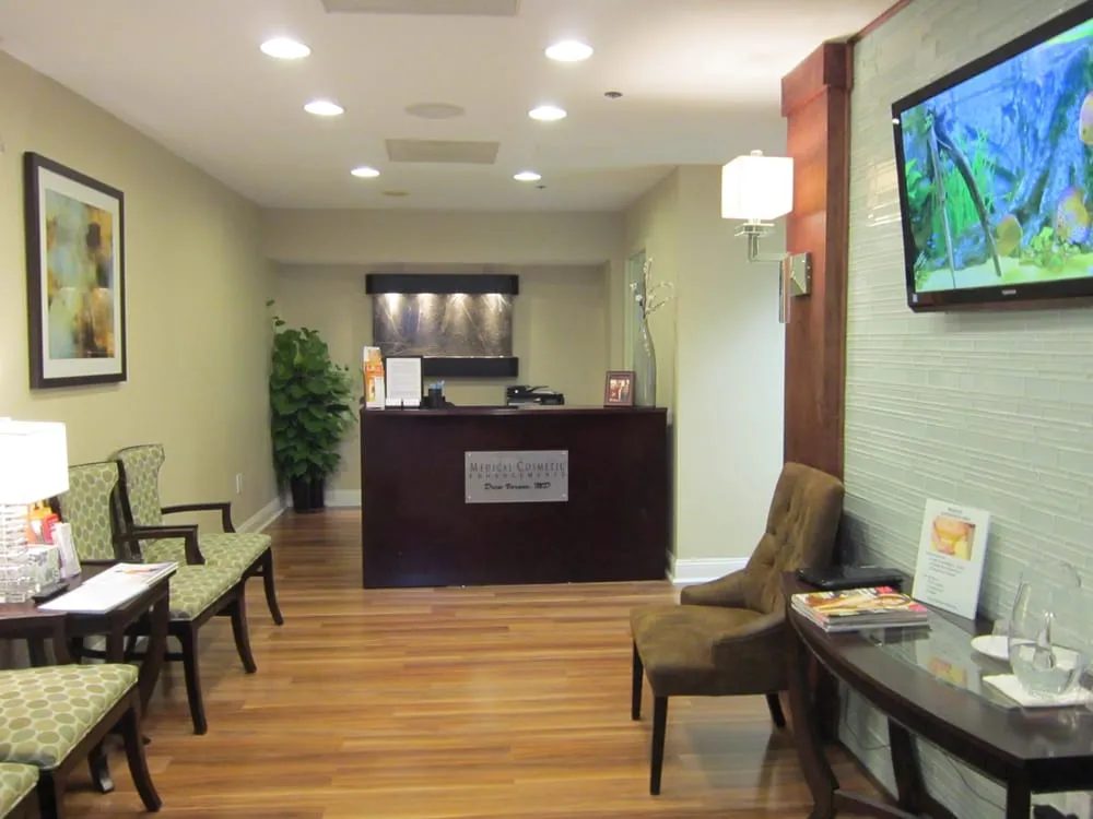 Clean, professional medical spa treatment room with neutral tones at Medical Cosmetic Liposuction Washington in Alexandria