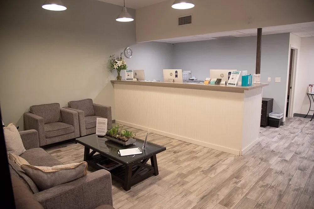 Clean, professional medical spa treatment room with neutral tones at SkinMedix in Hermosa Beach