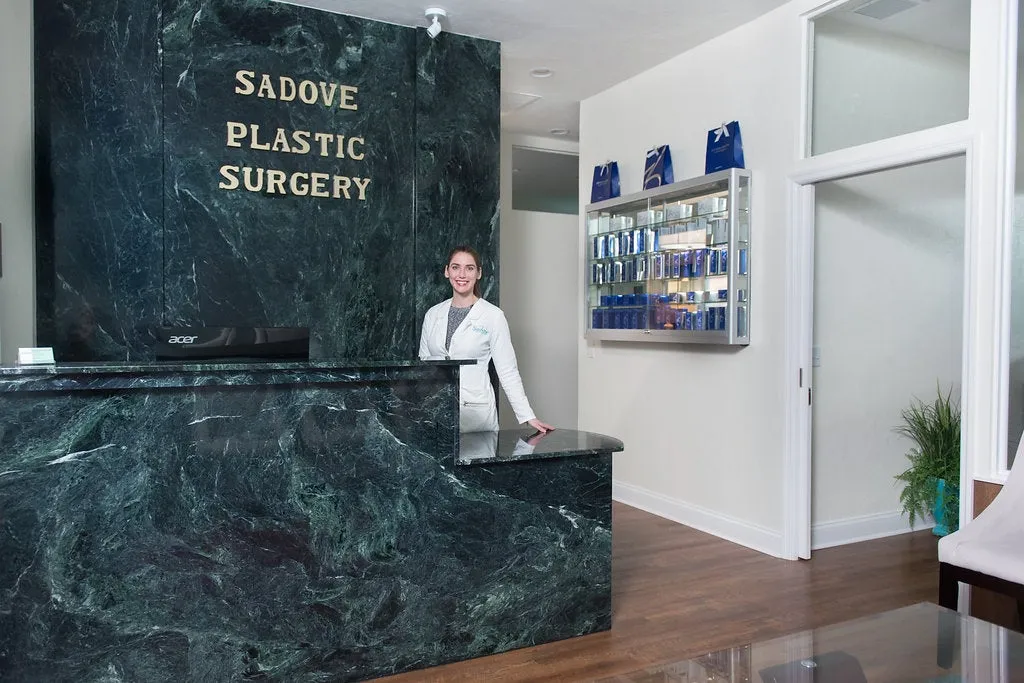 Clean, professional medical spa treatment room with neutral tones at Sadove Plastic Surgery in Gainesville
