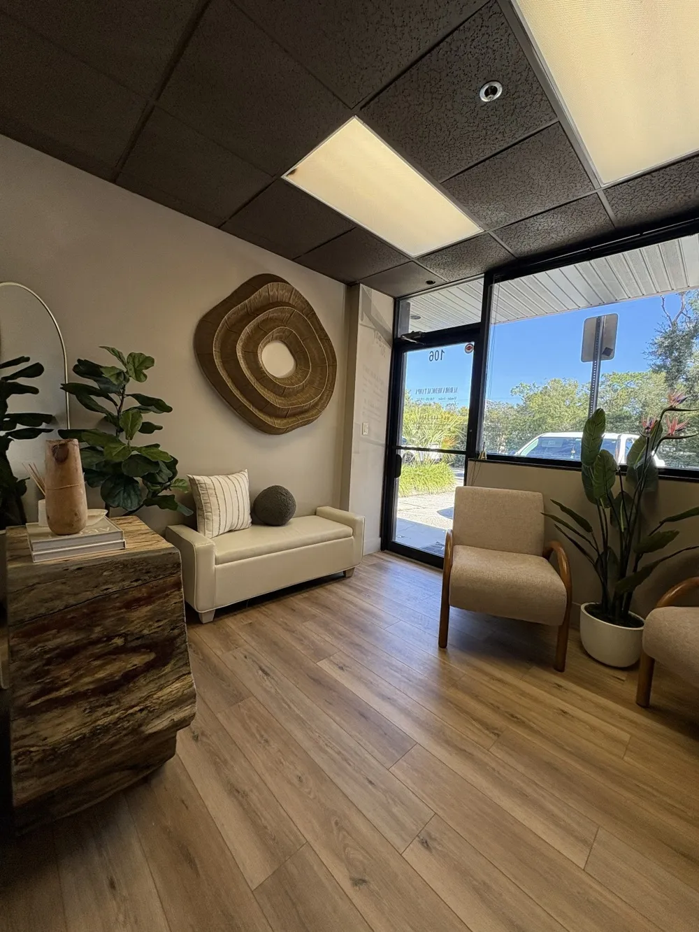 Clean, professional medical spa treatment room with neutral tones at AUREUM MedSpa Tampa in Tampa