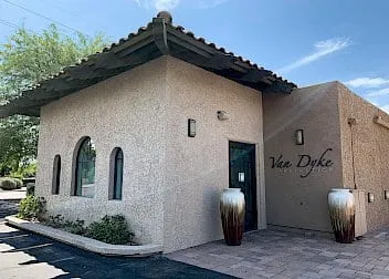 Clean, professional medical spa treatment room with neutral tones at VDA - Van Dyke Aesthetics in Paradise Valley