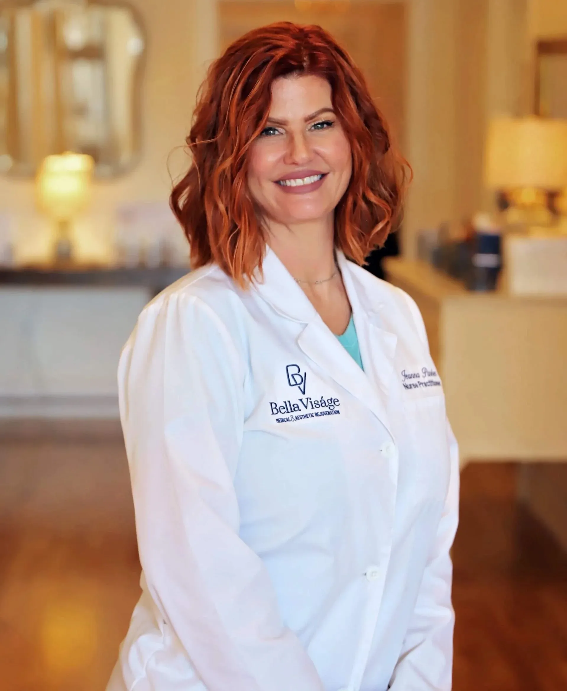 Clean, professional medical spa treatment room with neutral tones at Bella Viságe Medical & Aesthetic Rejuvenation in Lakeland