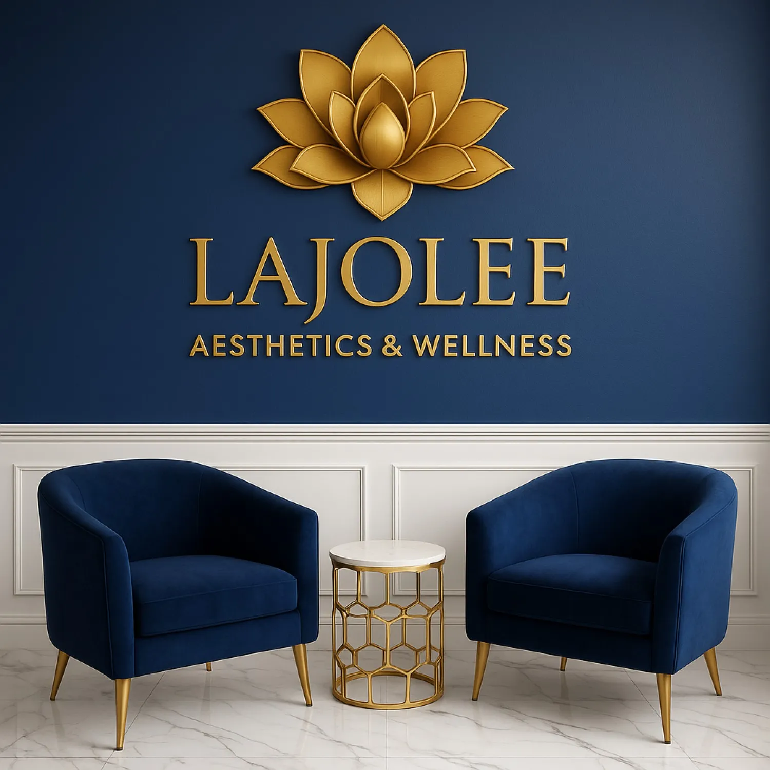 Clean, professional medical spa treatment room with neutral tones at LAJOLEE AESTHETICS AND WELLNESS in Palm Coast