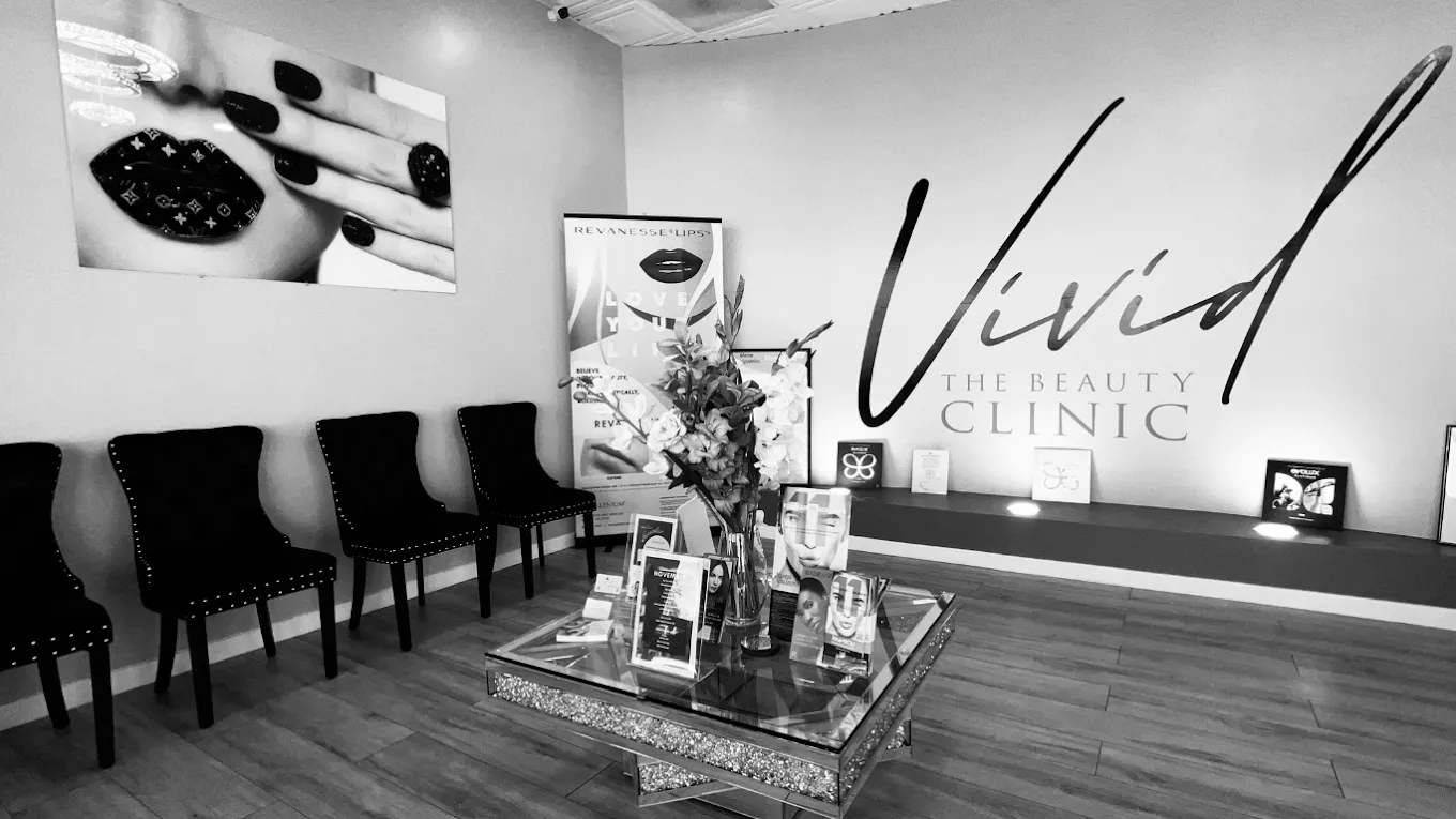 Clean, professional medical spa treatment room with neutral tones at Vivid Beauty Clinic in Northglenn
