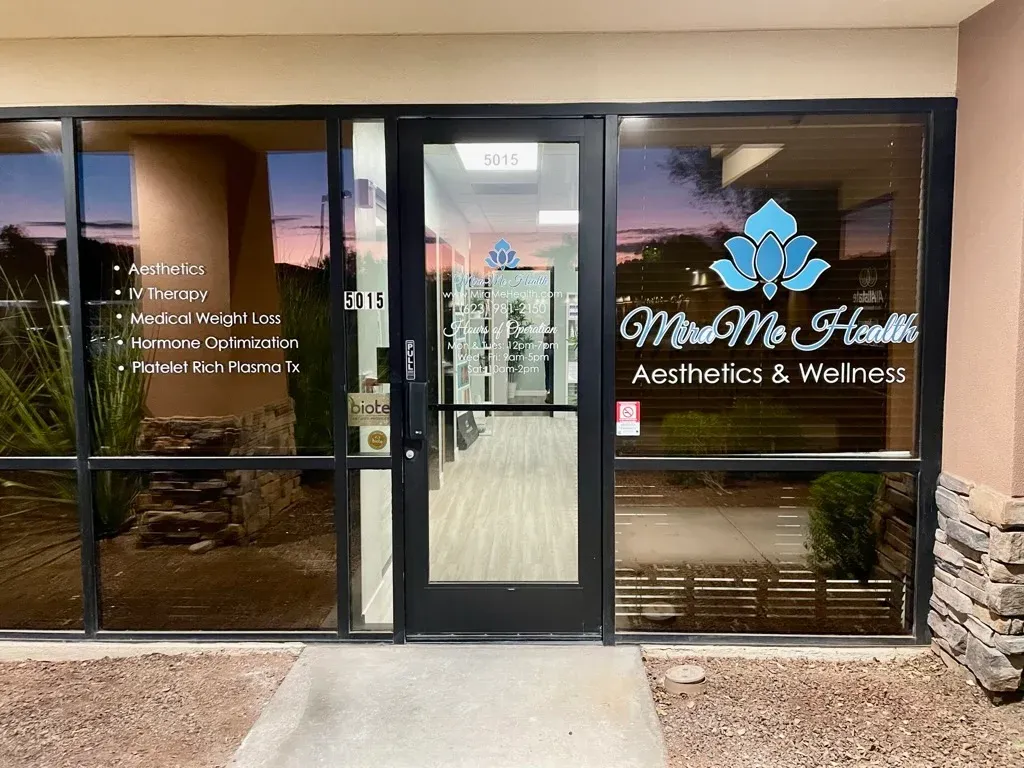 Clean, professional medical spa treatment room with neutral tones at MiraMe in Avondale