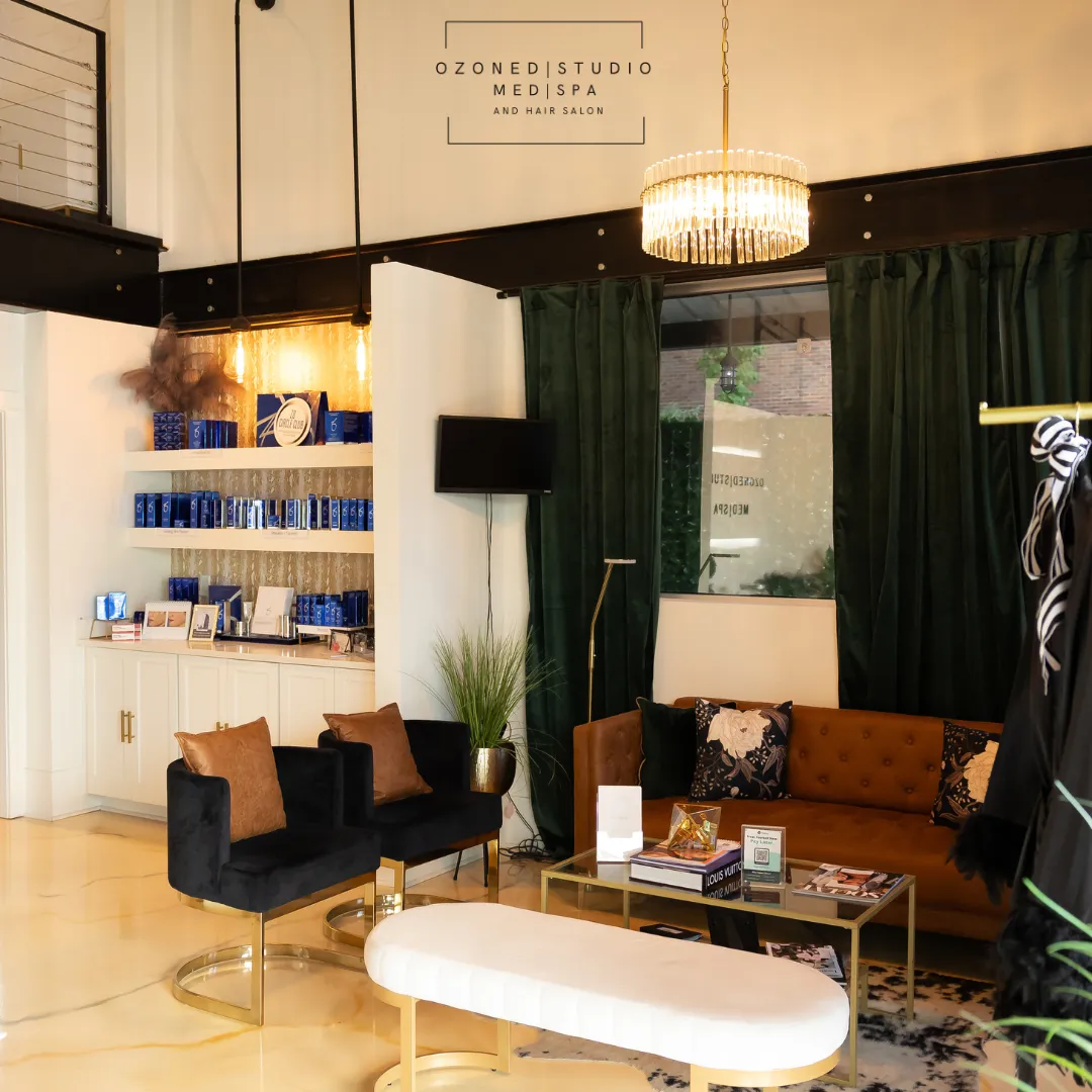 Clean, professional medical spa treatment room with neutral tones at The Ozoned Studio Med Spa in New Orleans