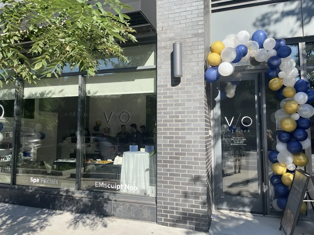 Clean, professional medical spa treatment room with neutral tones at VIO Med Spa - River North in Chicago