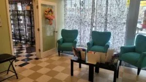 Clean, professional medical spa treatment room with neutral tones at Flor de Lis Laser, LLC in Aurora