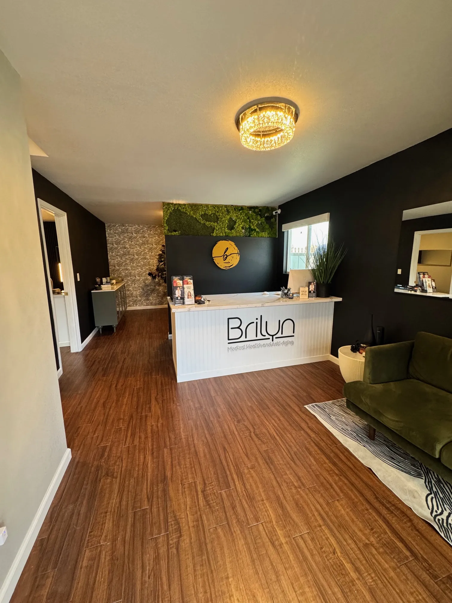 Clean, professional medical spa treatment room with neutral tones at Brilyn Medical Health & Anti-Aging in Clovis