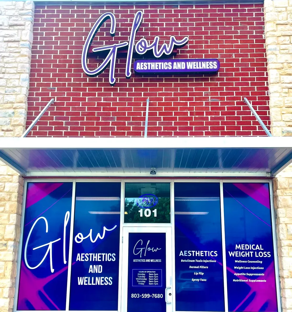Clean, professional medical spa treatment room with neutral tones at Glow Aesthetics and Wellness in North Augusta