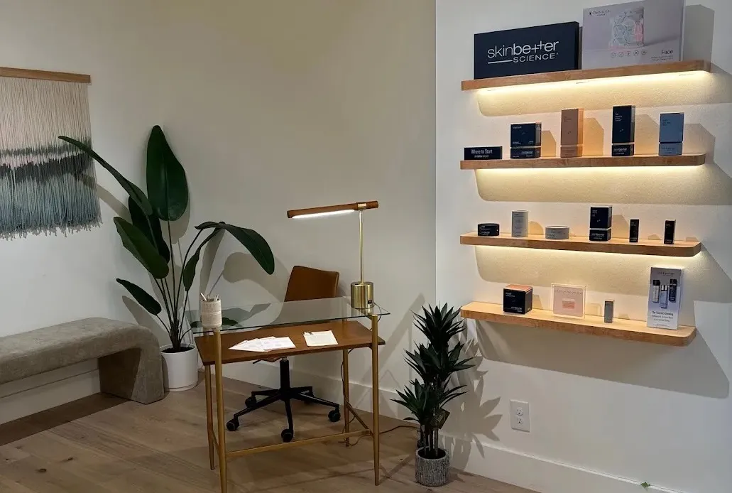 Clean, professional medical spa treatment room with neutral tones at Saint Lorraine Aesthetics in Houston