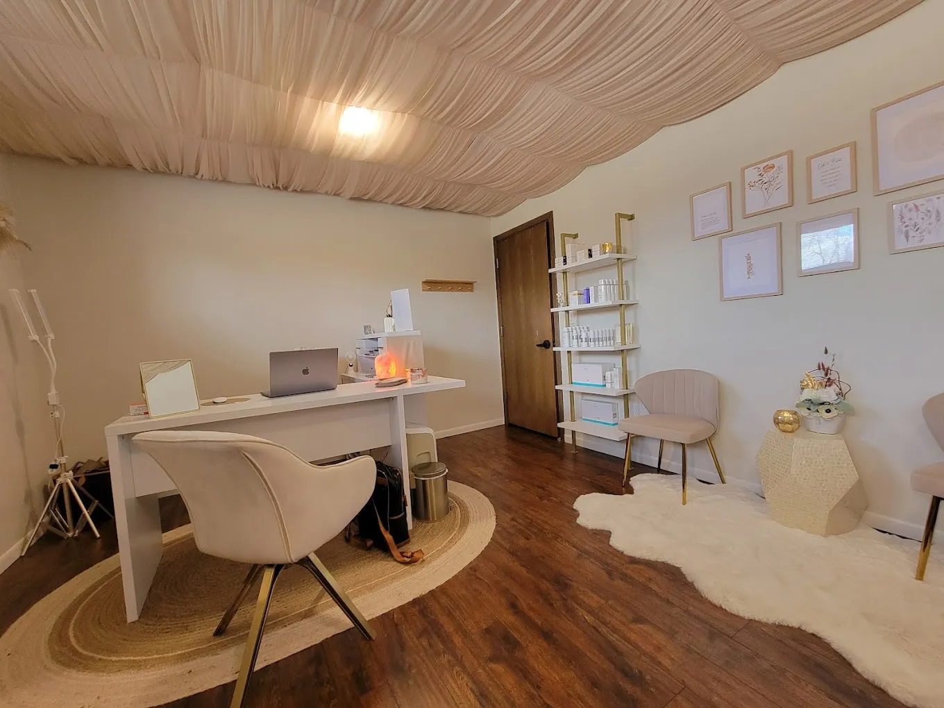 Clean, professional medical spa treatment room with neutral tones at GoldieTox in Neenah