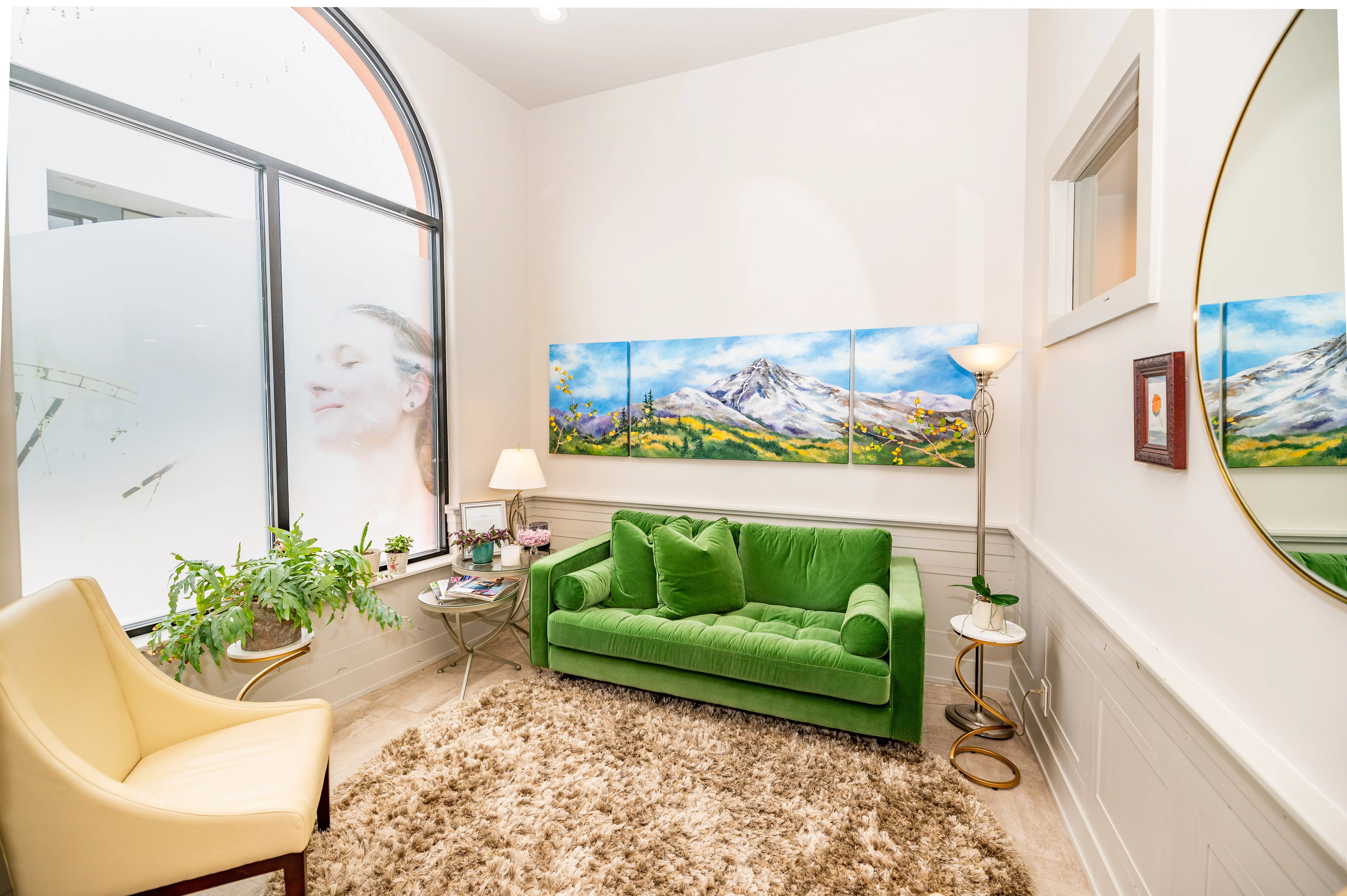 Clean, professional medical spa treatment room with neutral tones at A Wrinkle in Time in Edwards