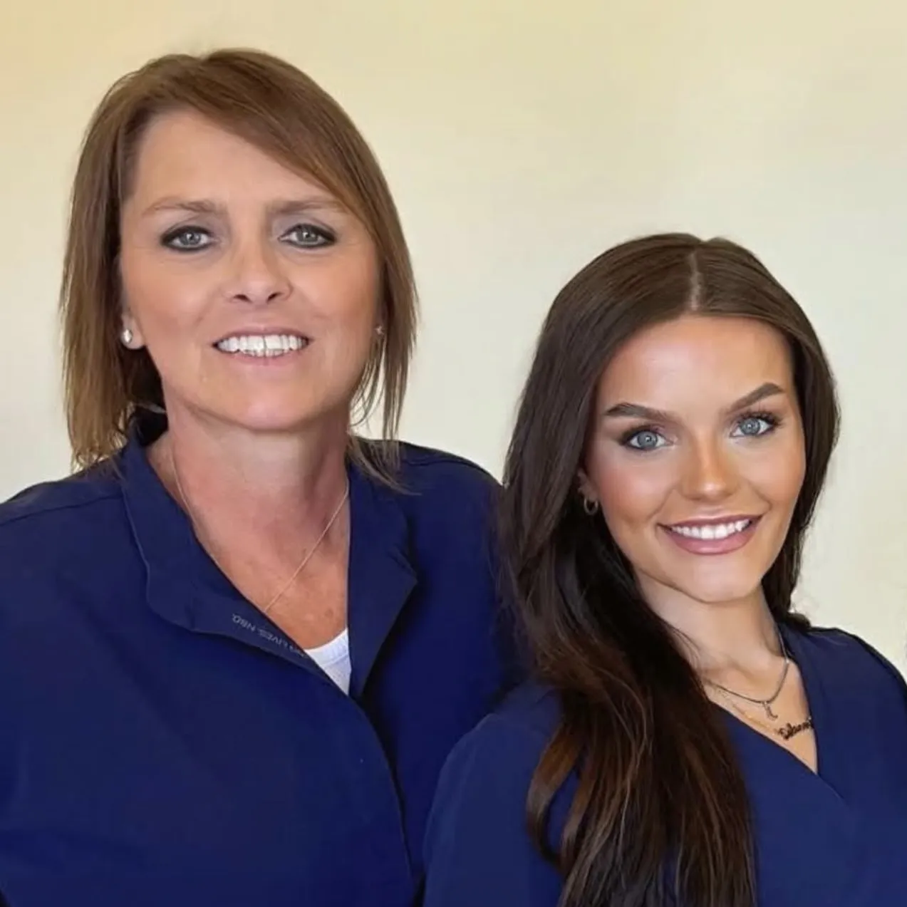 Clean, professional medical spa treatment room with neutral tones at Axiom Health and Wellness in Lubbock